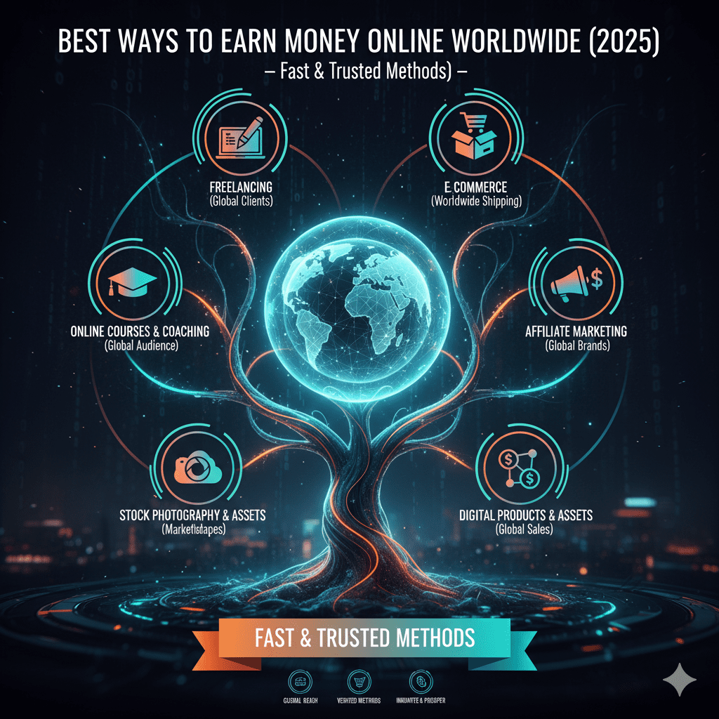 Best Ways to Earn Money Online Worldwide (2025) – Fast & Trusted Methods